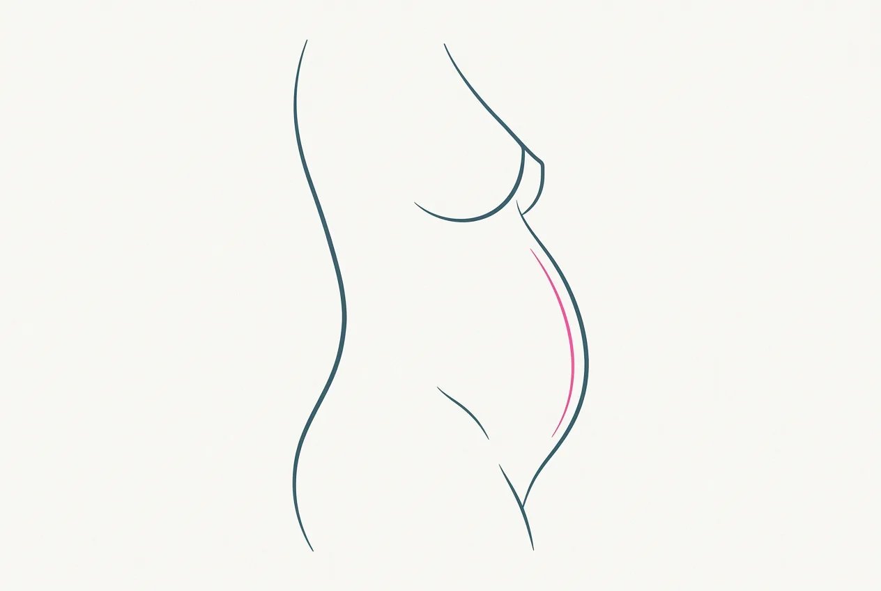 Illustrazione: la parete addominale dopo il parto naturale