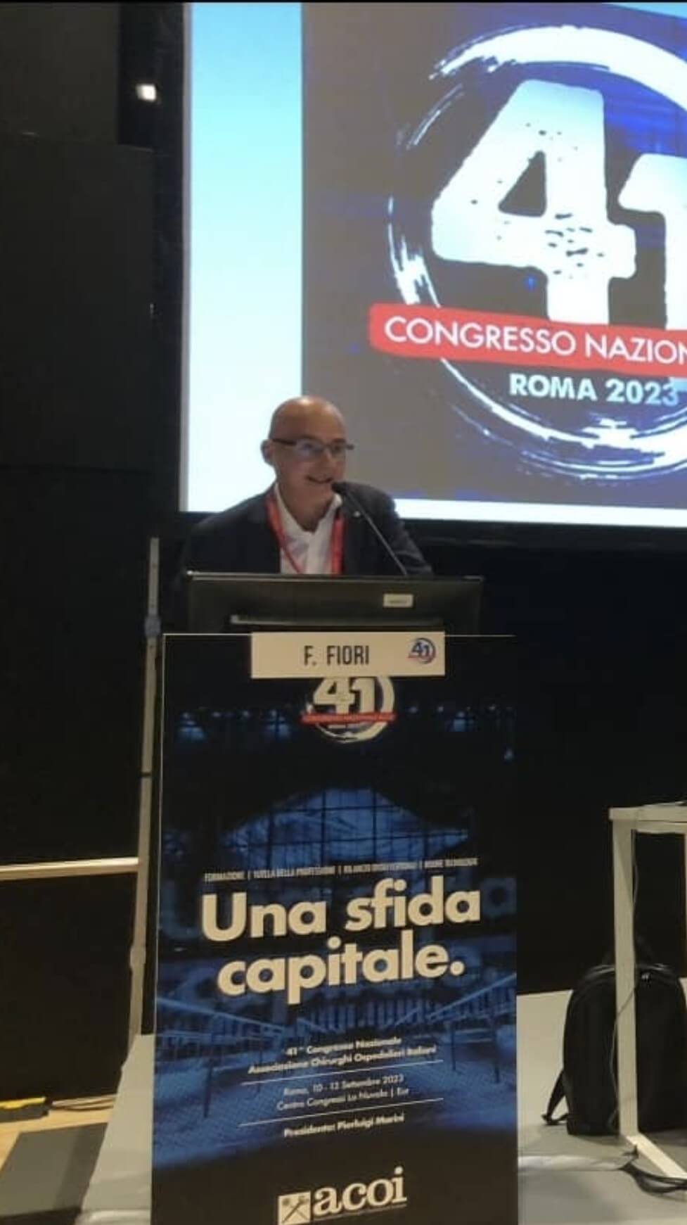 Chi siamo: il Dott. Federico Fiori ed Emma Gadda, responsabile del percorso Pazienti — congresso dr fiori